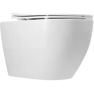 Унитаз подвесной ArtMax Bianchi AM9311CHR безободковый с сиденьем микролифт белый